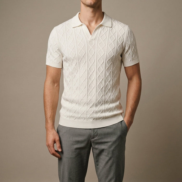 Blaise Diamond Knit Polo