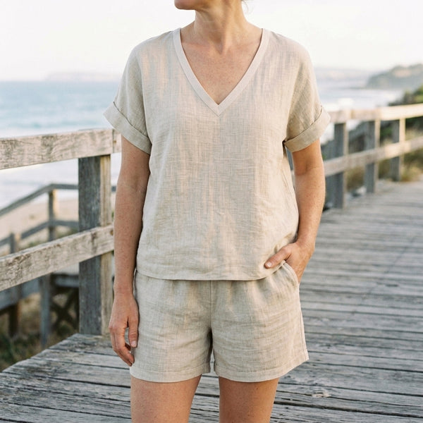 Eleanor Linen Shorts Set