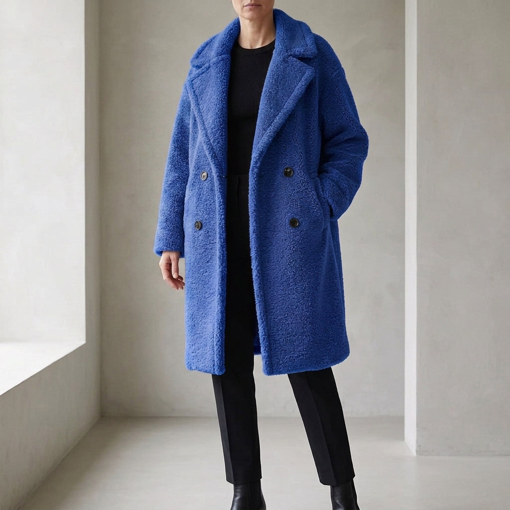 Alessia Teddy Coat - Royal Blue