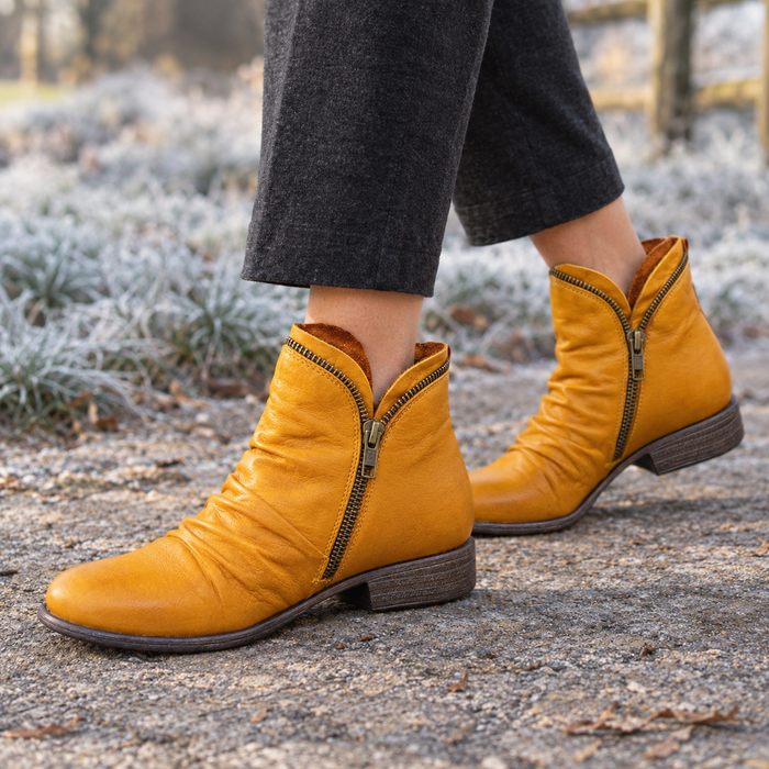 Leone Zip Ankle Boots