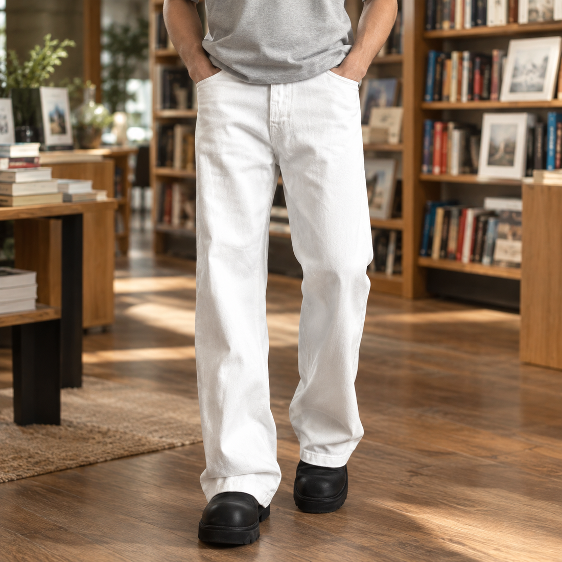 Zephyrin Straight Leg Jeans - White