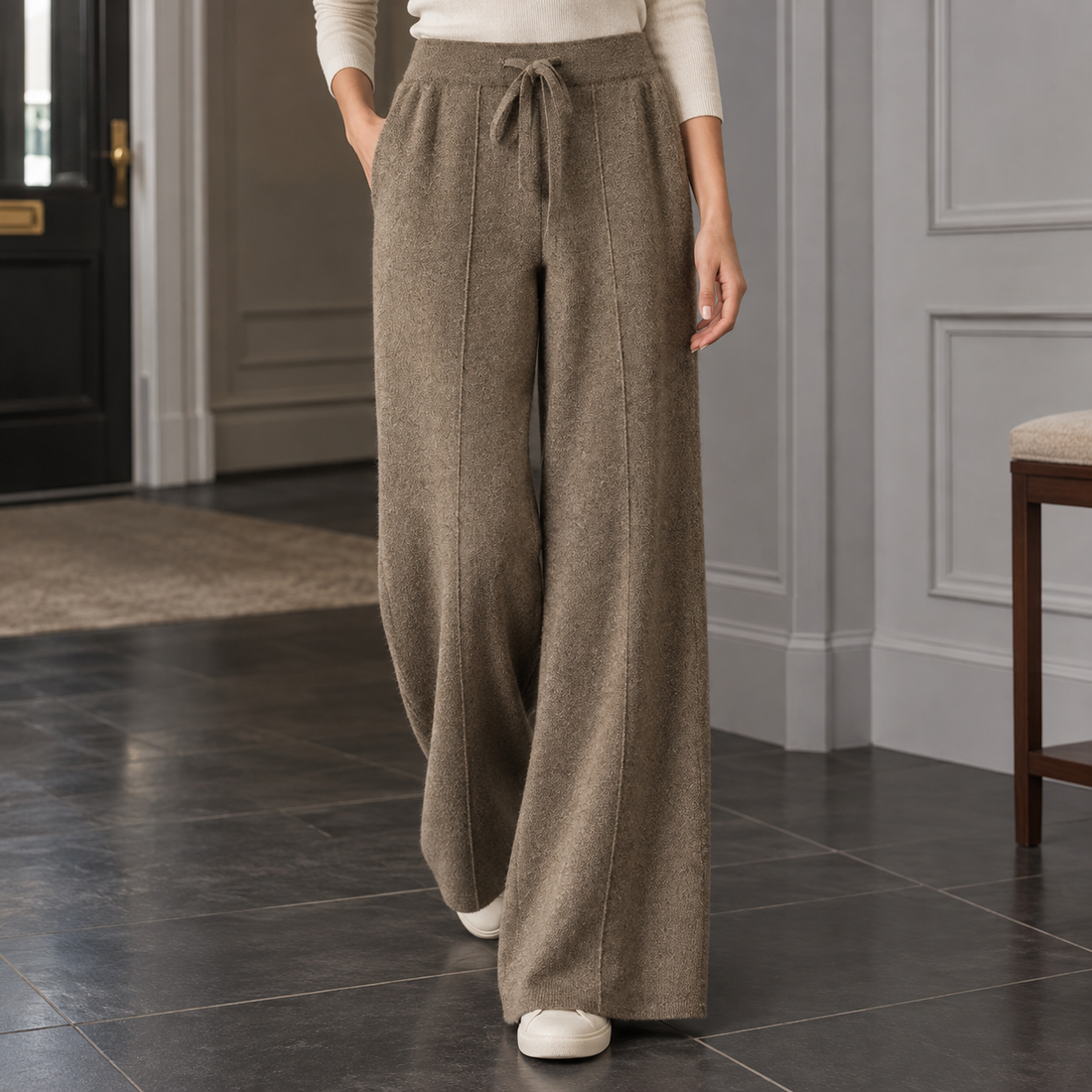 Mathilde-Marie Wide Leg Pants - Taupe