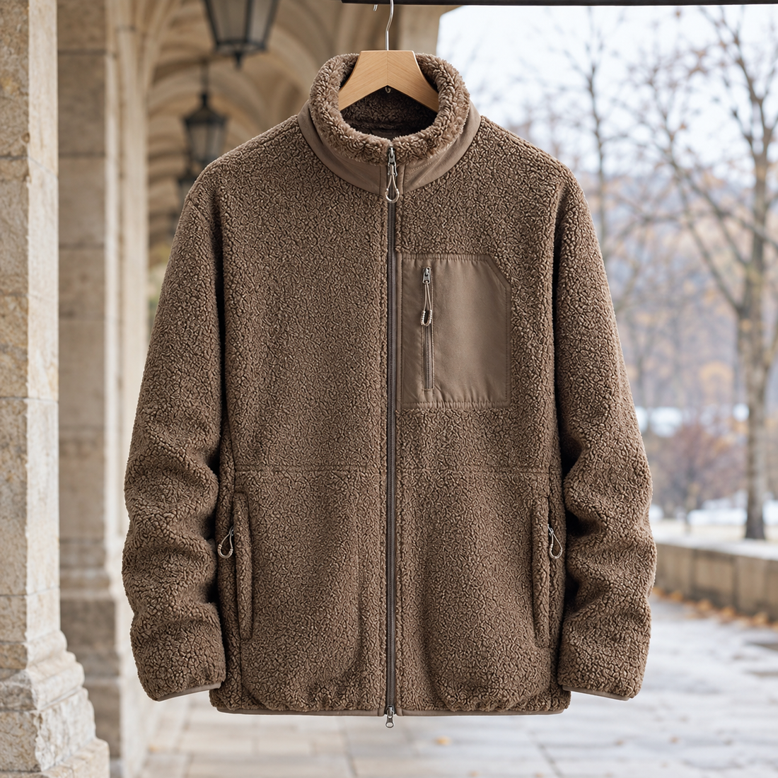 Arlo-West Fleece Jacket - Camel