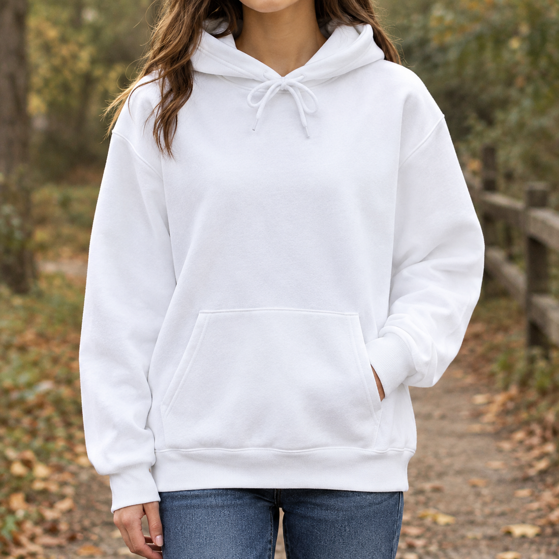 Mathilde-Claire Relaxed Hoodie - Solid-white