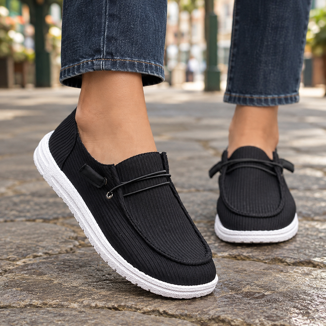 Ambrosini Ribbed Loafers - Black