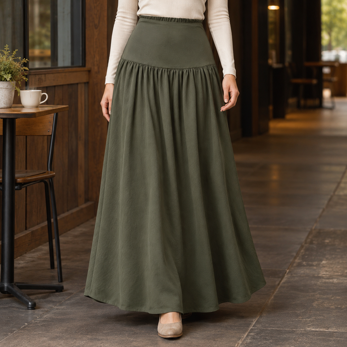 Annabeth-Elise Gathered Maxi Skirt
