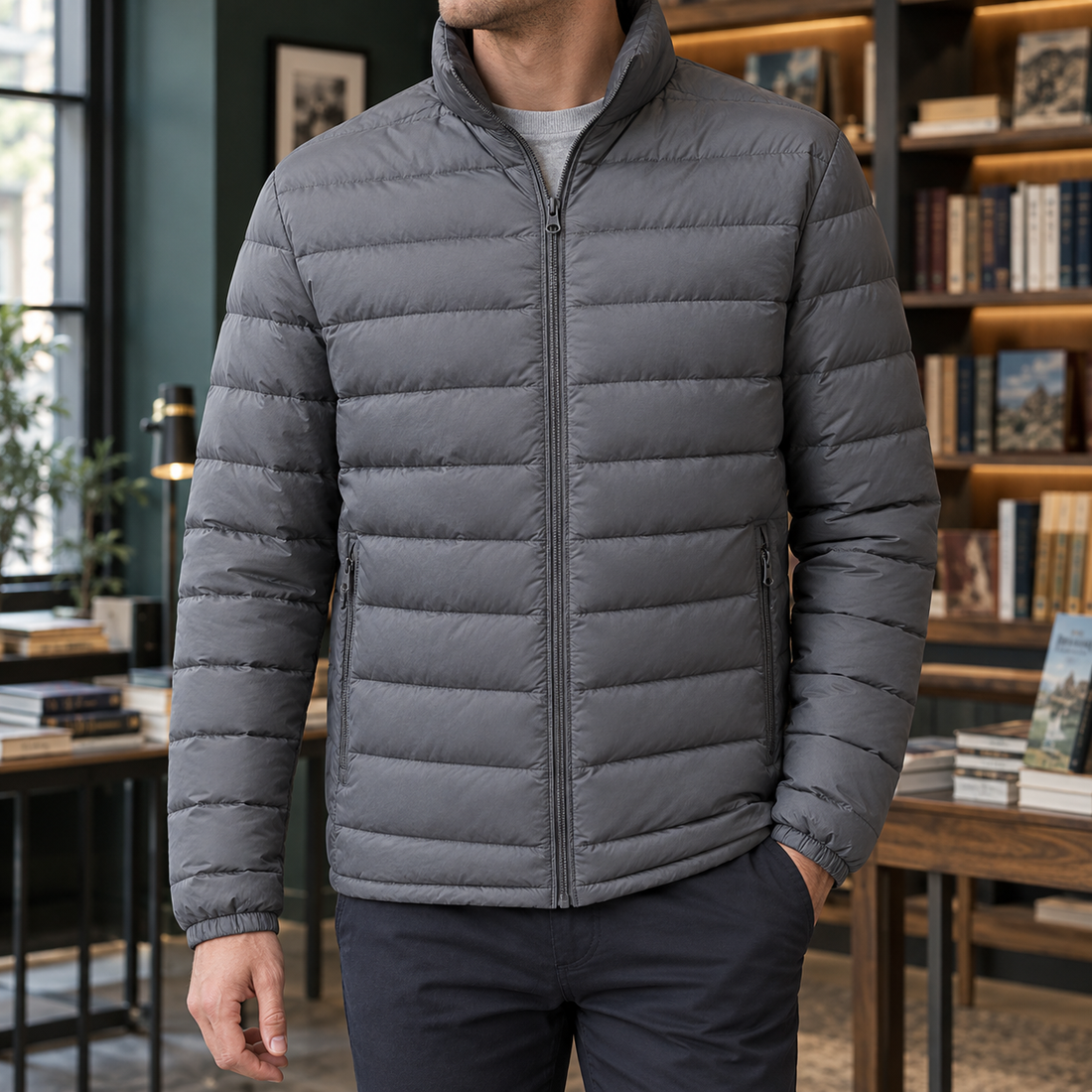 Benjamin Quilted Jacket - Gray
