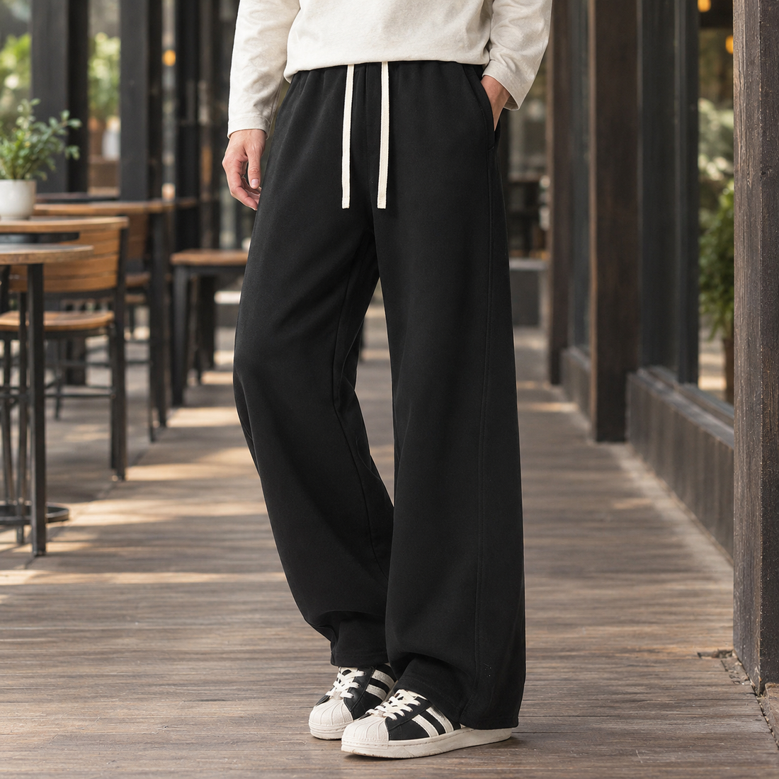 Douglas Wide Leg Pants - Black