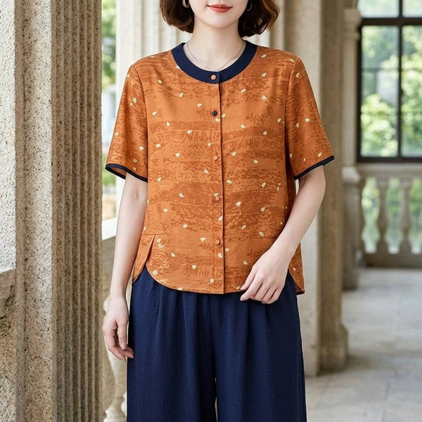Sofia Contrast Trim Top