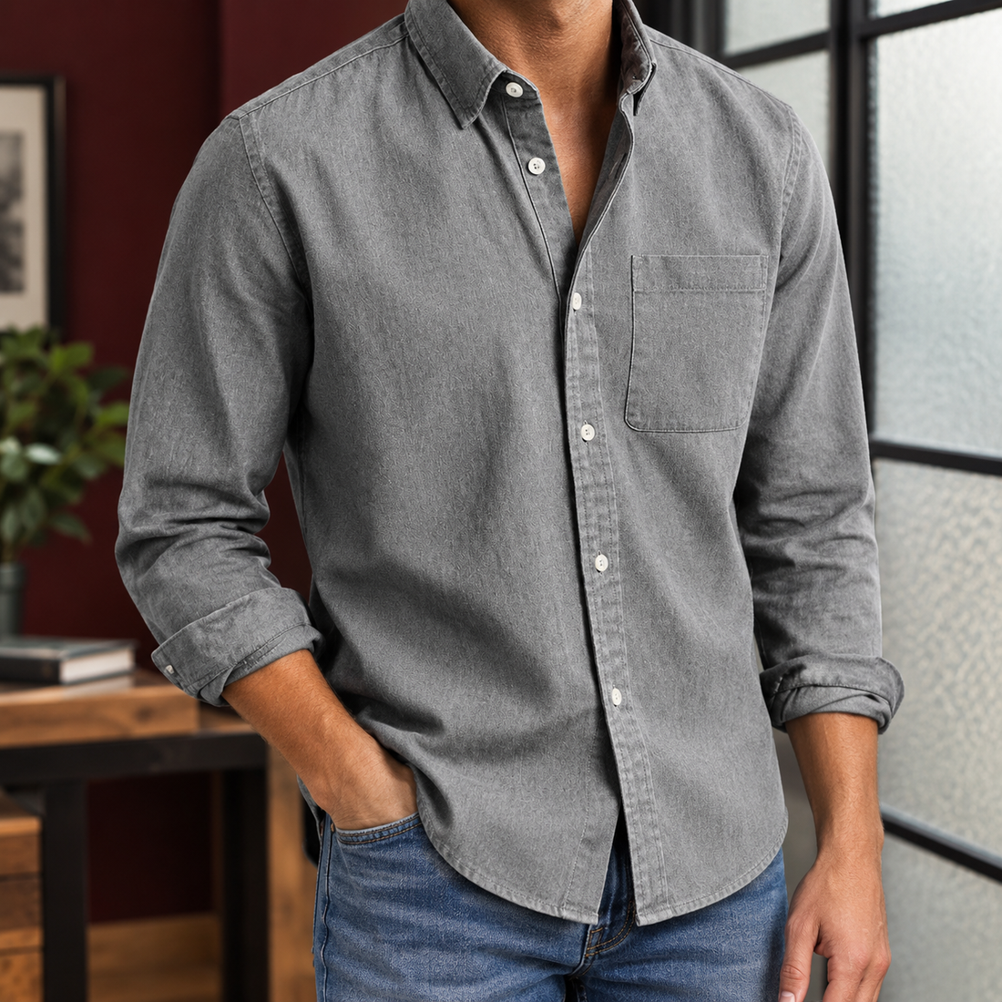 Jacob Relaxed Shirt - Gray