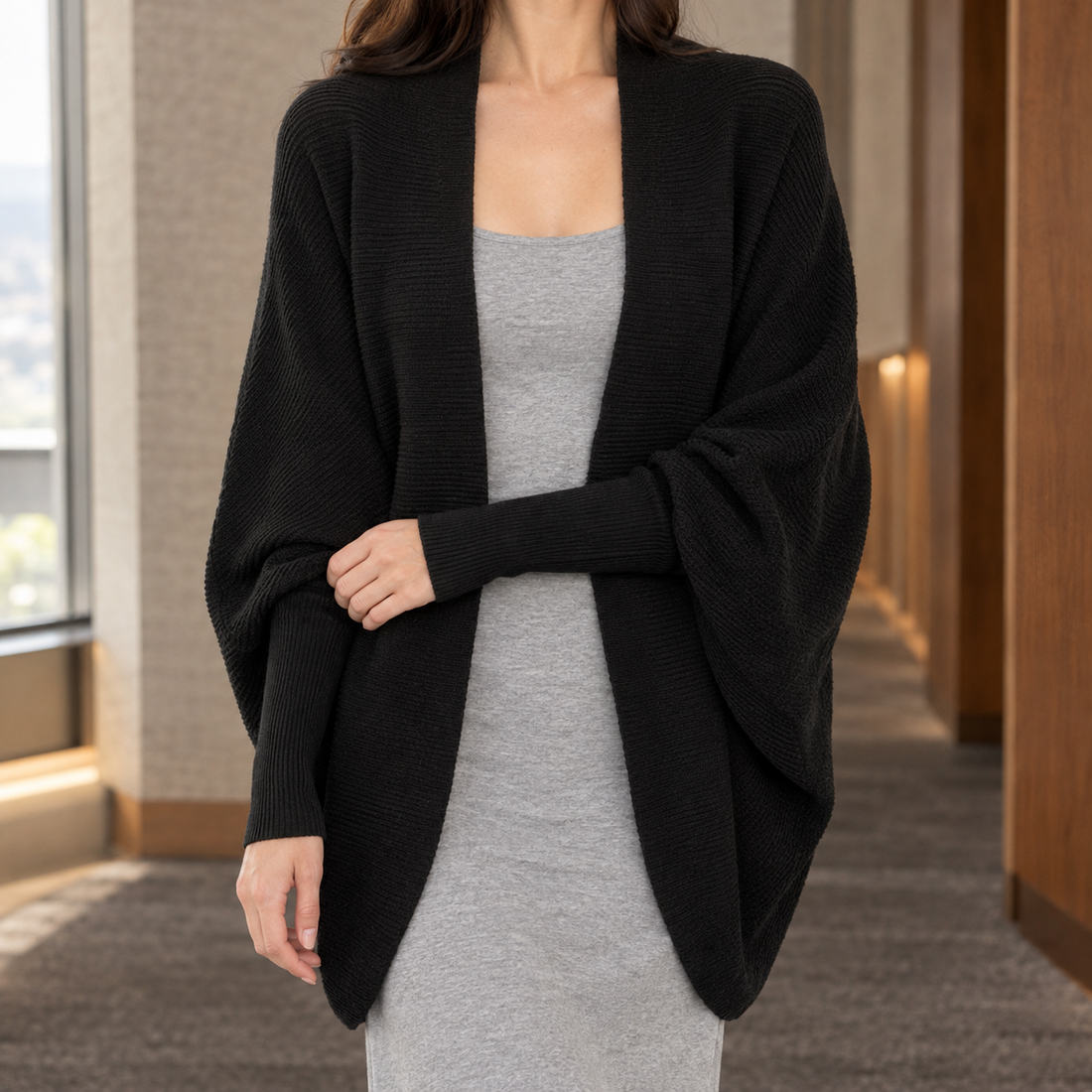 Michael Relaxed Cardigan - Black