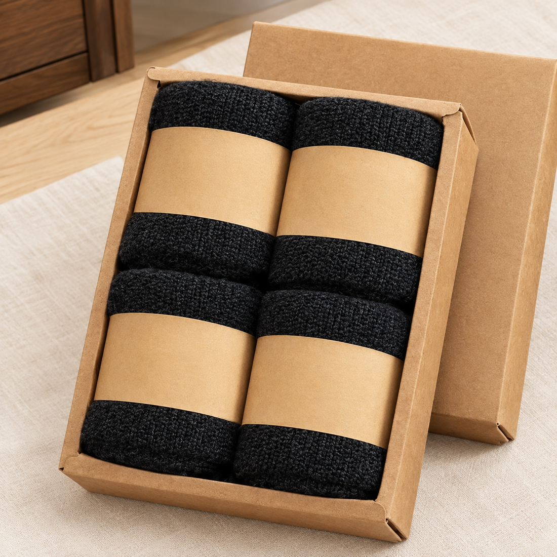 Theo-Cole Merino Wool Socks - Black