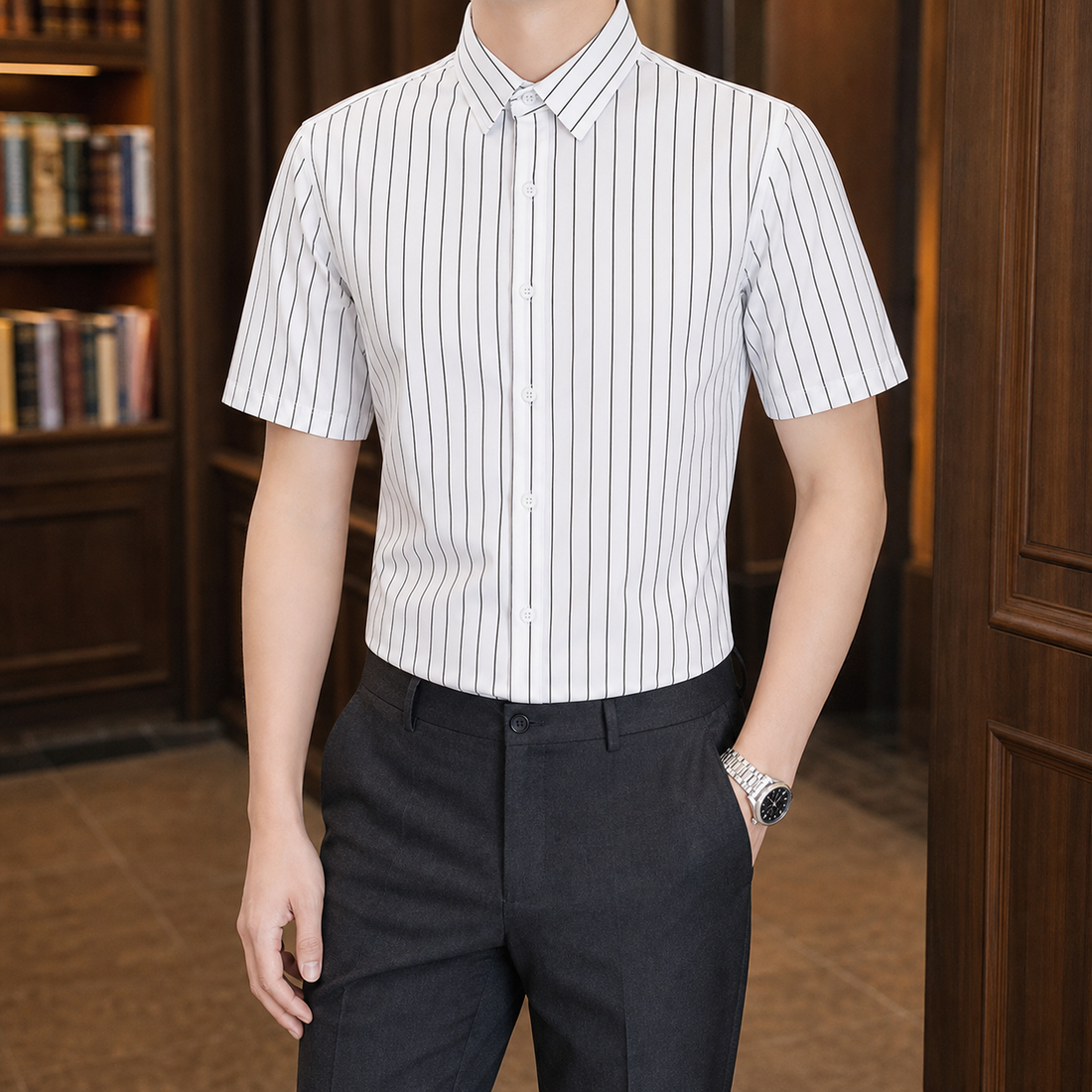 Egon Striped Shirt - White Stripes