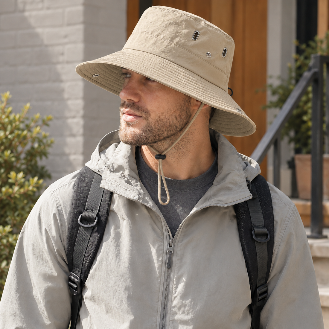 Fordham Wide Brim Hat - Khaki