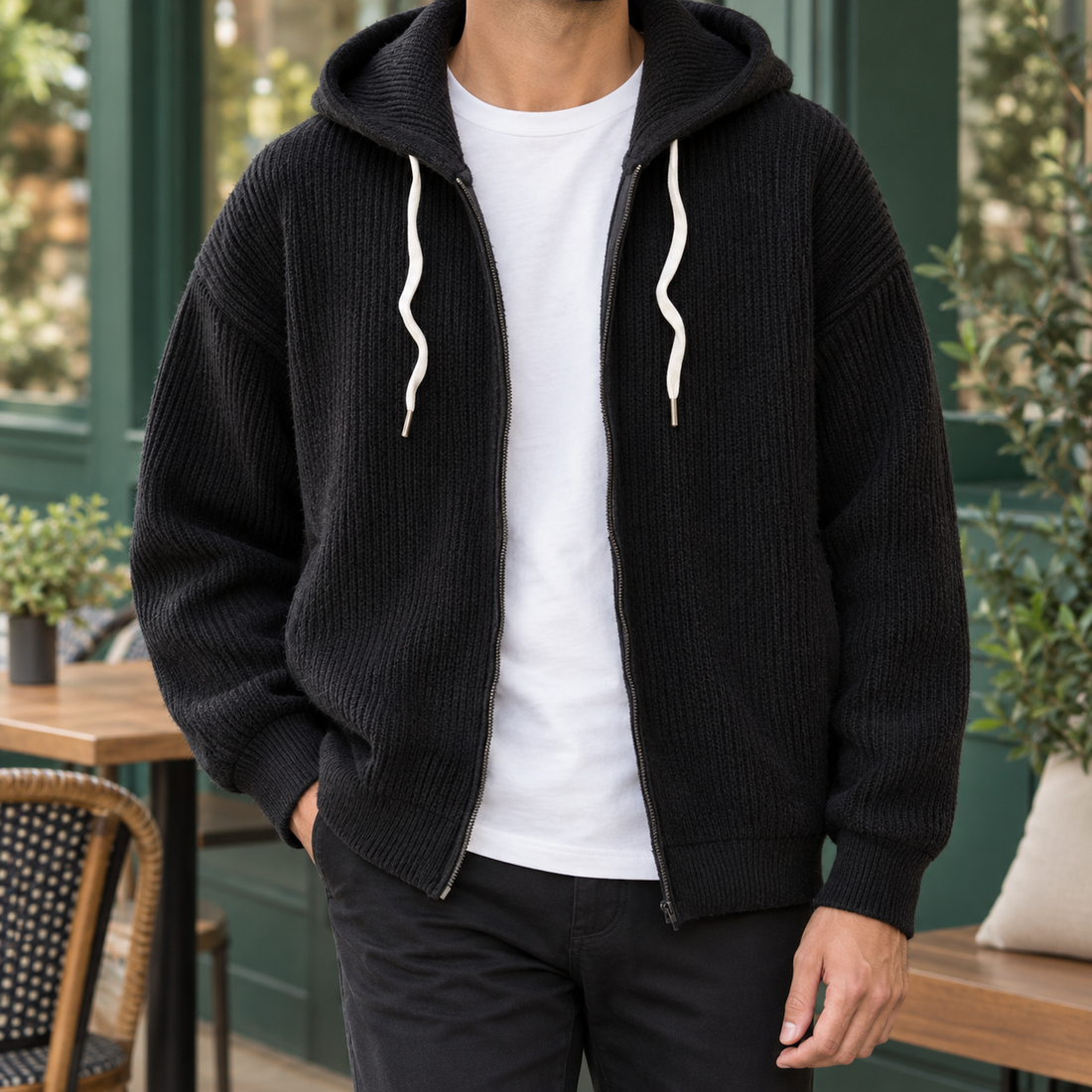 Spencer-Scott Hooded Jacket - Black