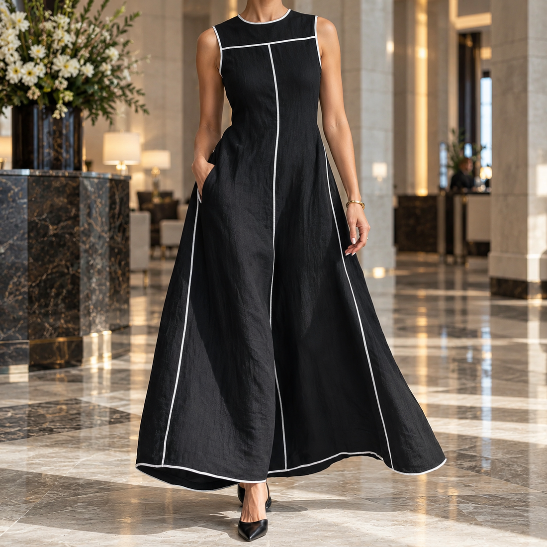 Katia-June A Line Dress - Black