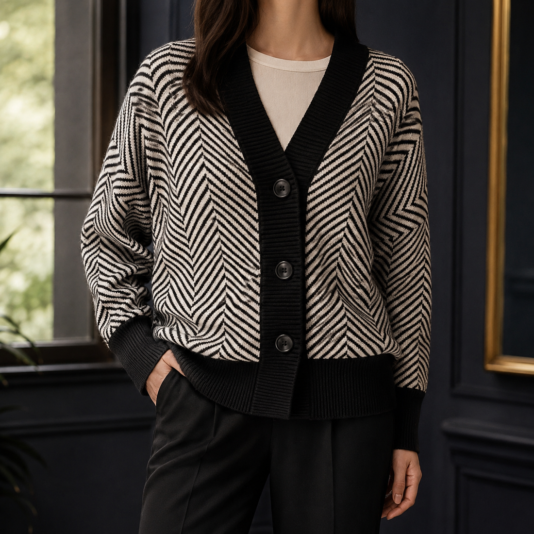 Nina-Hope Chevron Sweater - Heidi