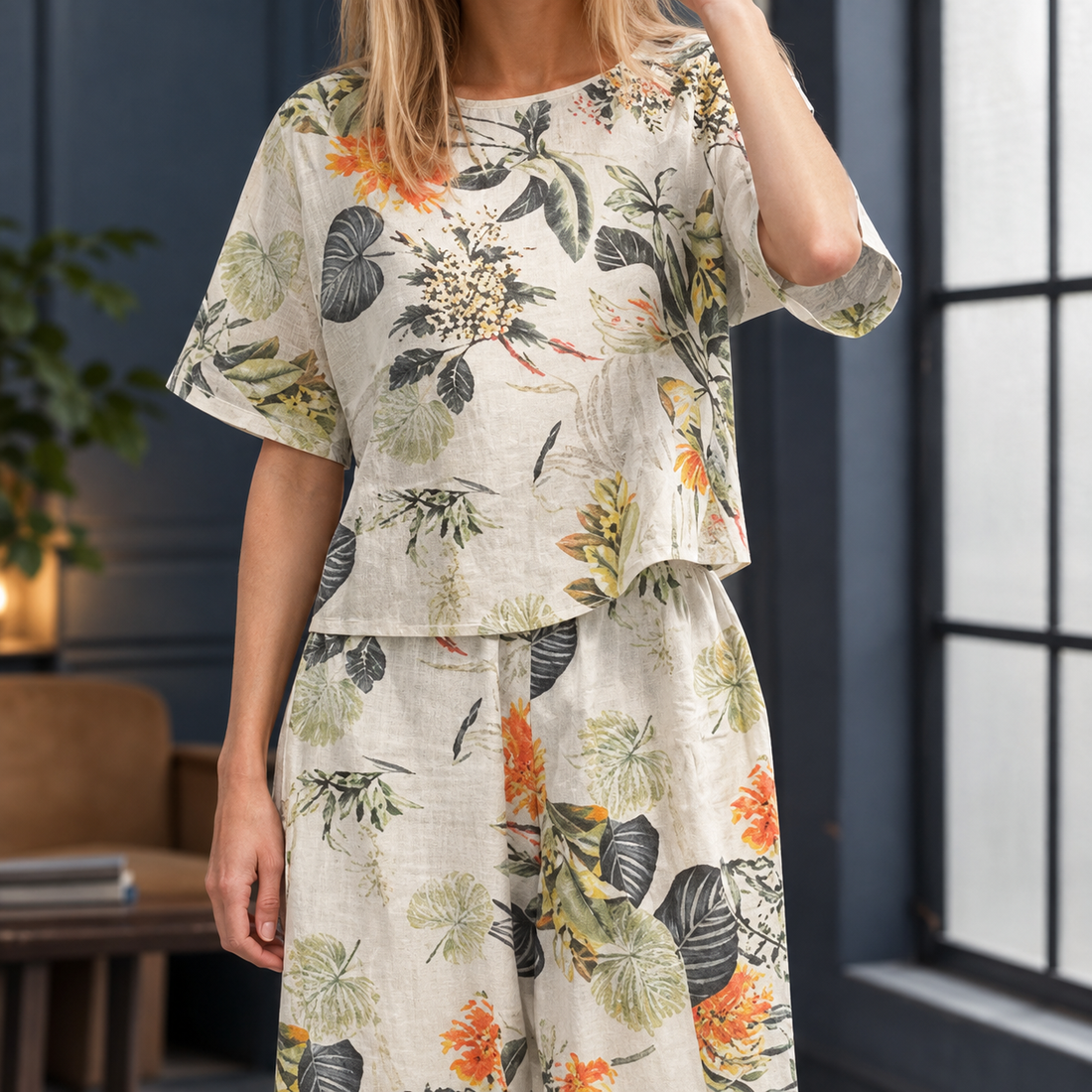 Arwen Printed Set - Khaki