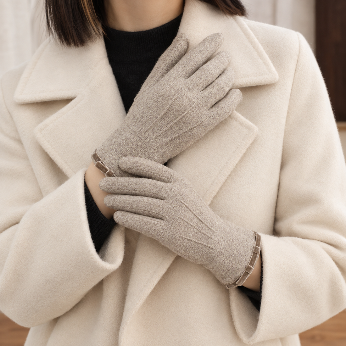 Wilton Cashmere Gloves - Khaki