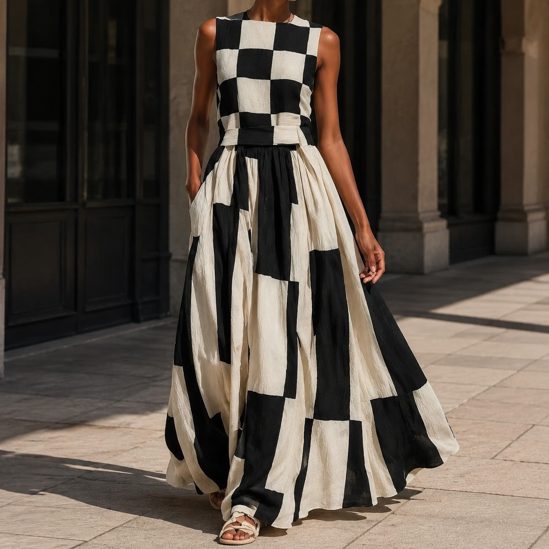 Noelle A-Line Dress - Black