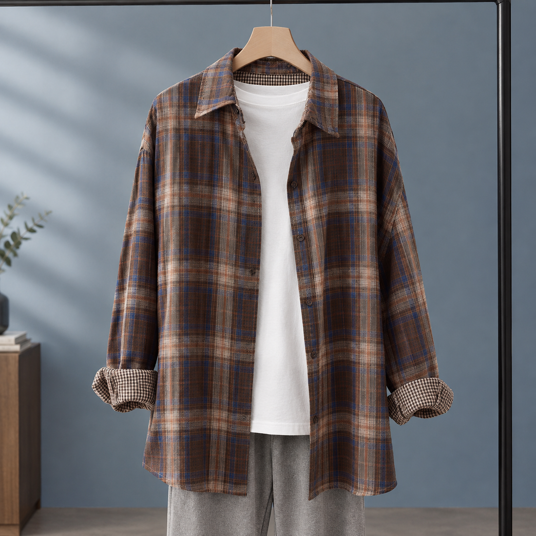Conrad-West Relaxed Overshirt - Brown
