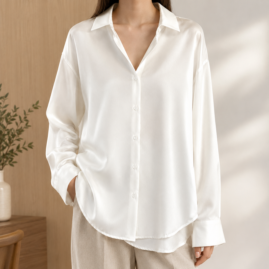 Ursuline Relaxed Shirt - Pearl White