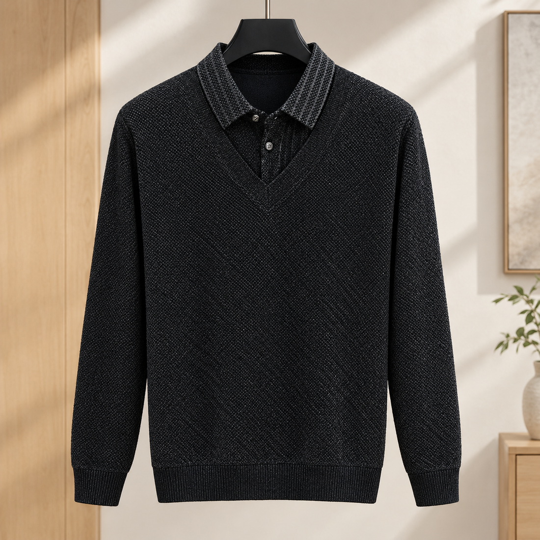 Patrick Textured Sweater - Black