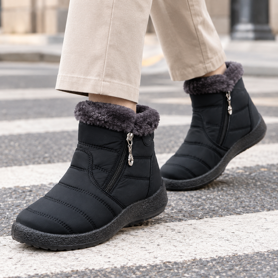 Gaeta Waterproof Ankle Boots - Black