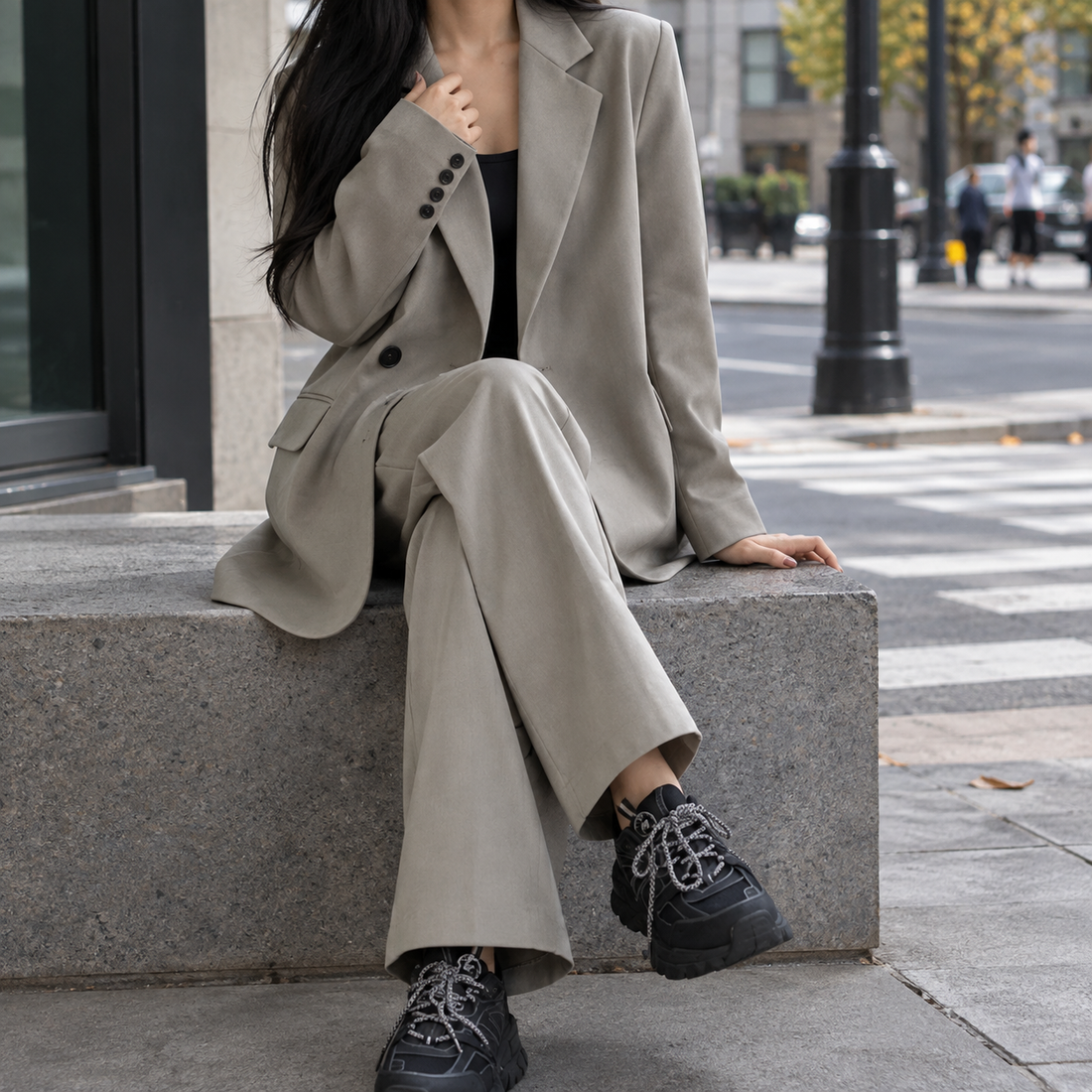 Mackenzie-Jane Relaxed Set - Light Gray