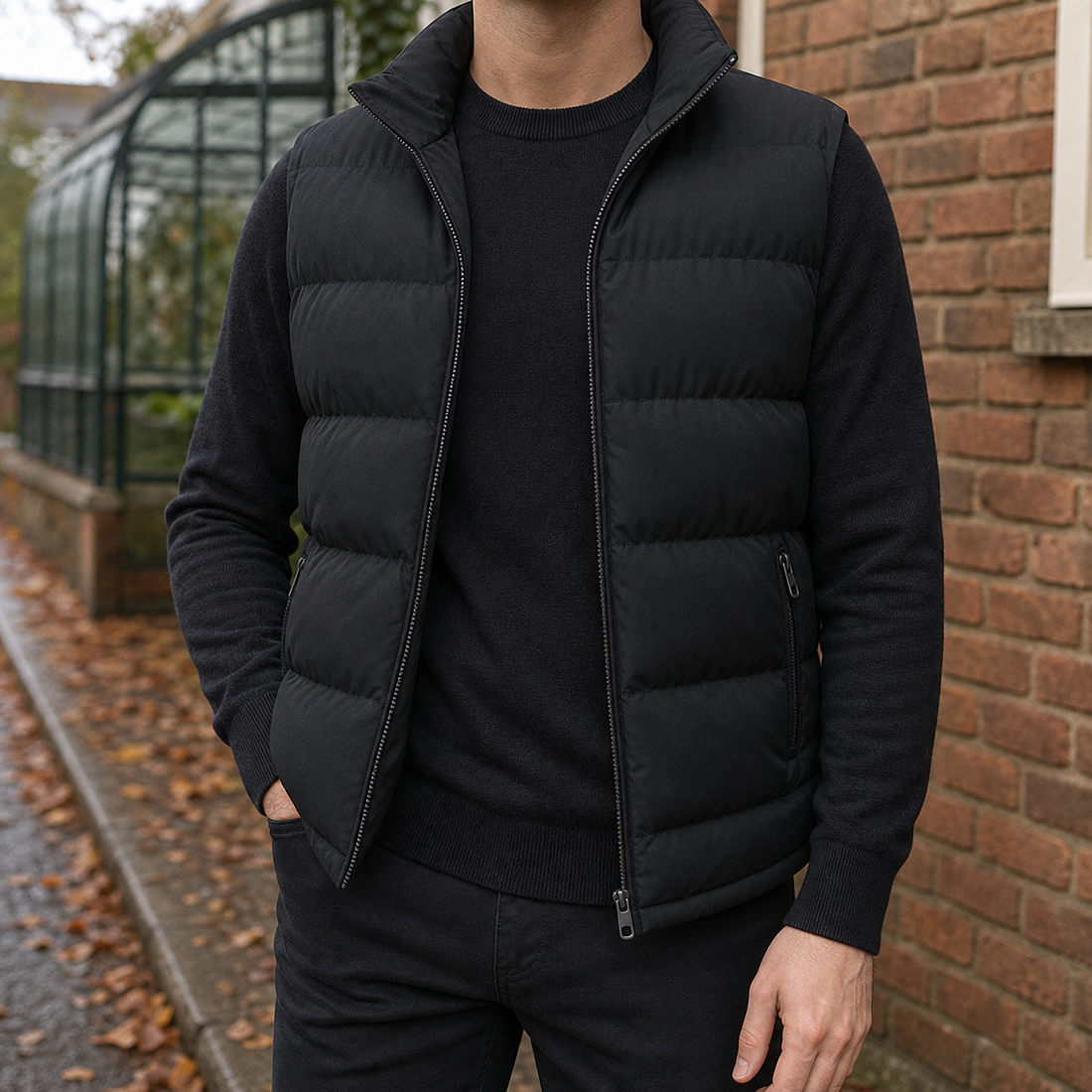 Hugo-James Puffer Vest - Black