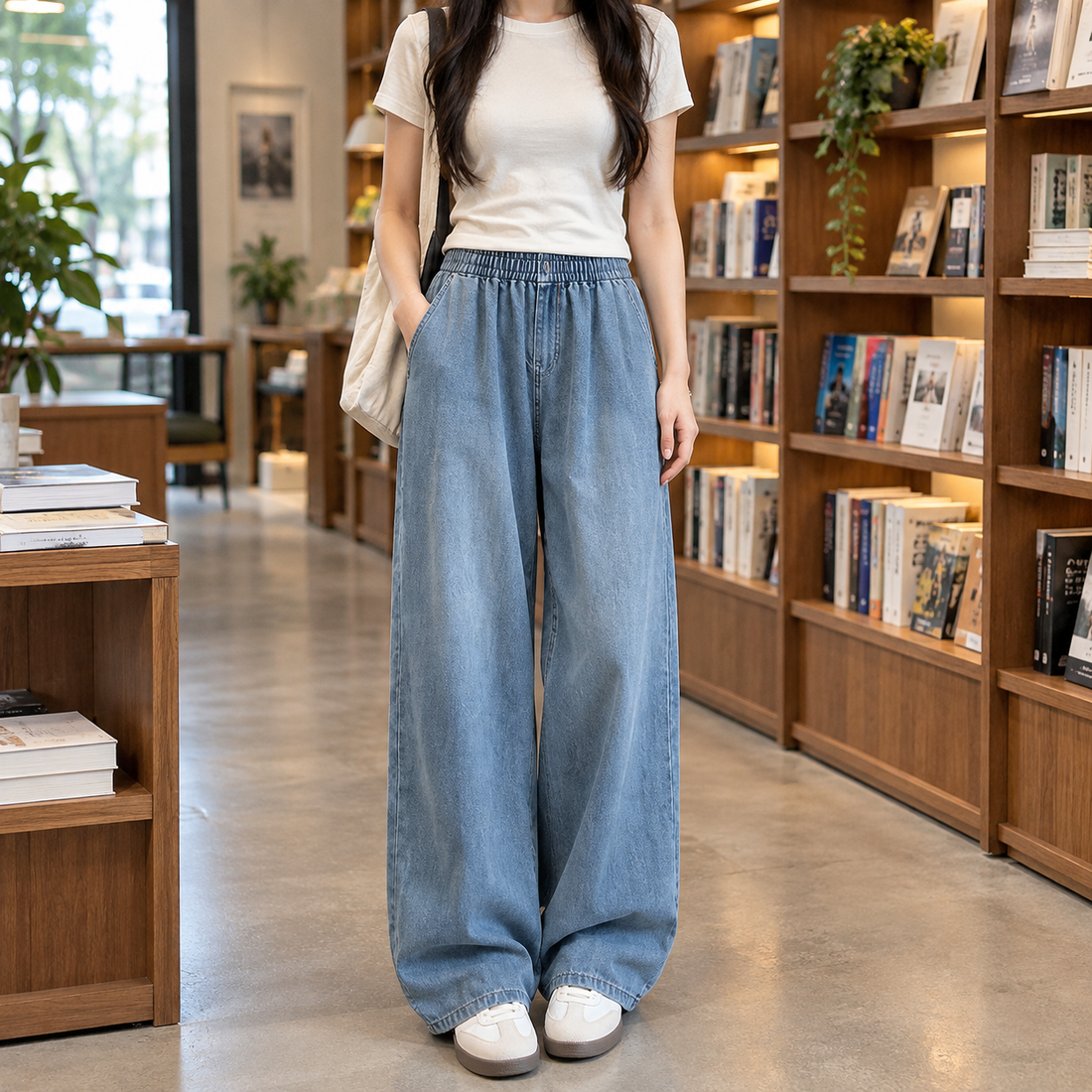 Geraldine Wide Leg Pants - Retro Blue