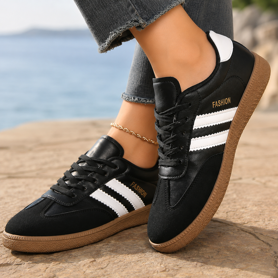 Andrioli Retro Sneakers - Black