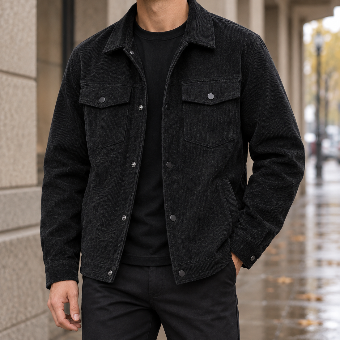 Bastien-Ellis Corduroy Jacket - Black