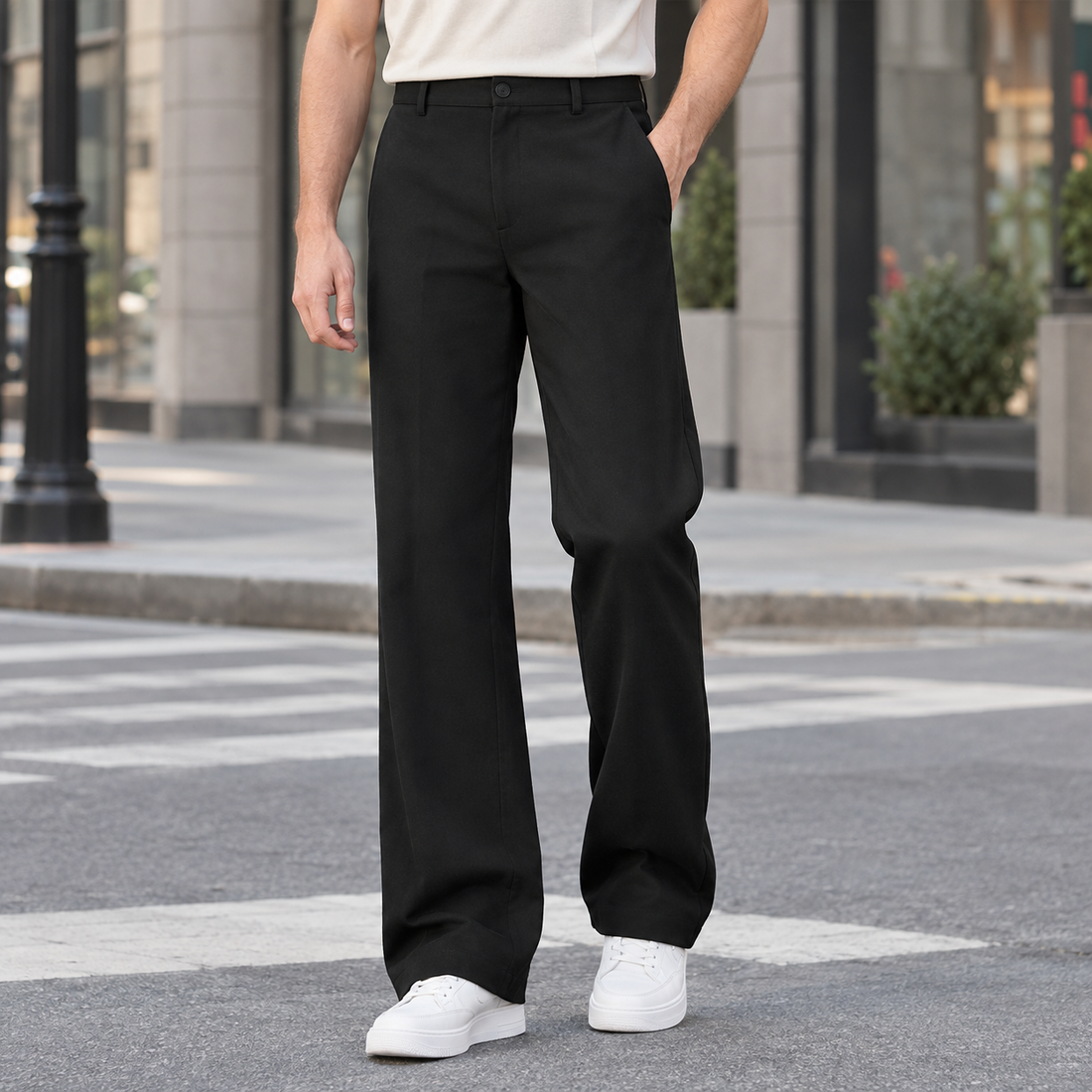 Lancelot Straight Leg Pants - Black