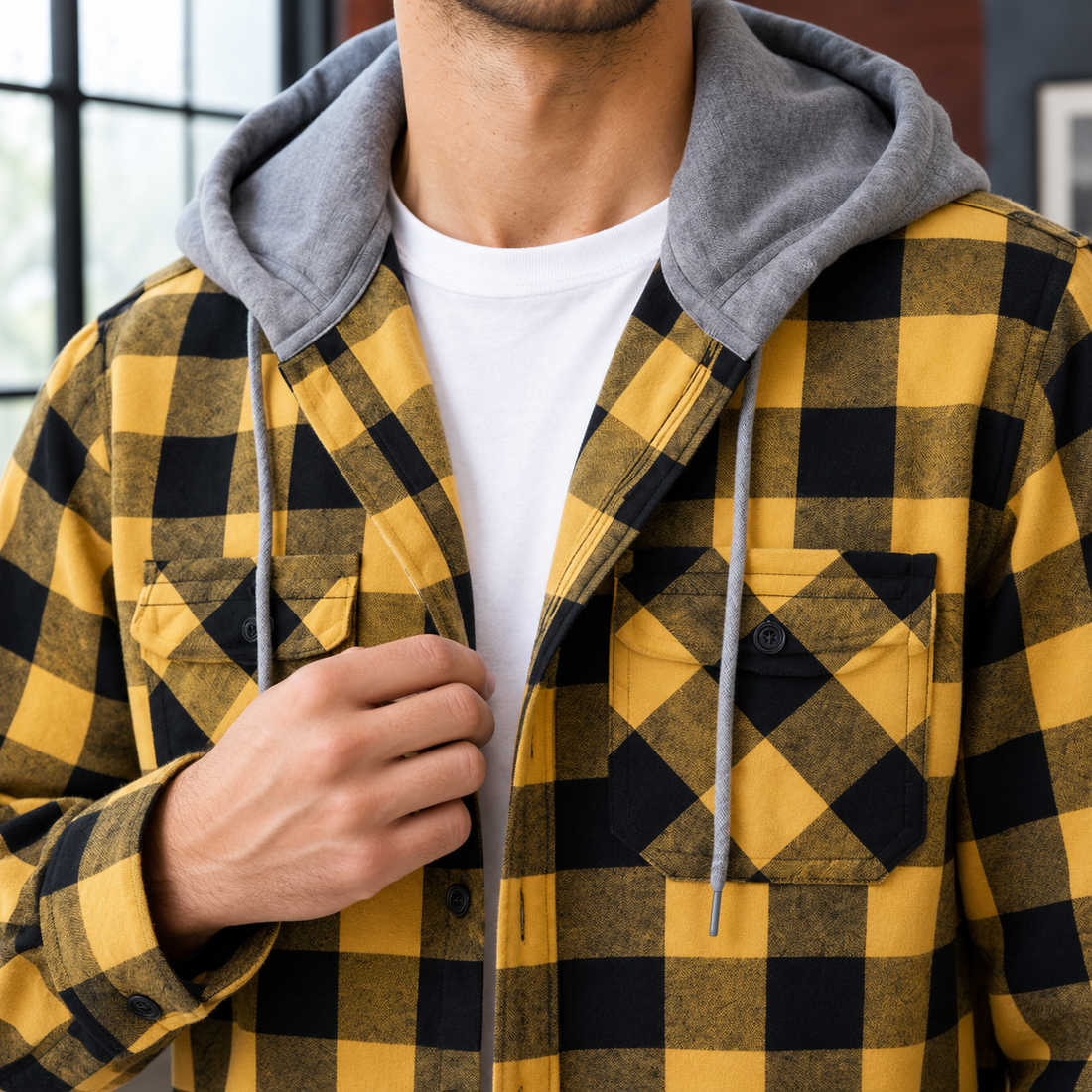 Liam Hooded Overshirt - Lead Product Detail