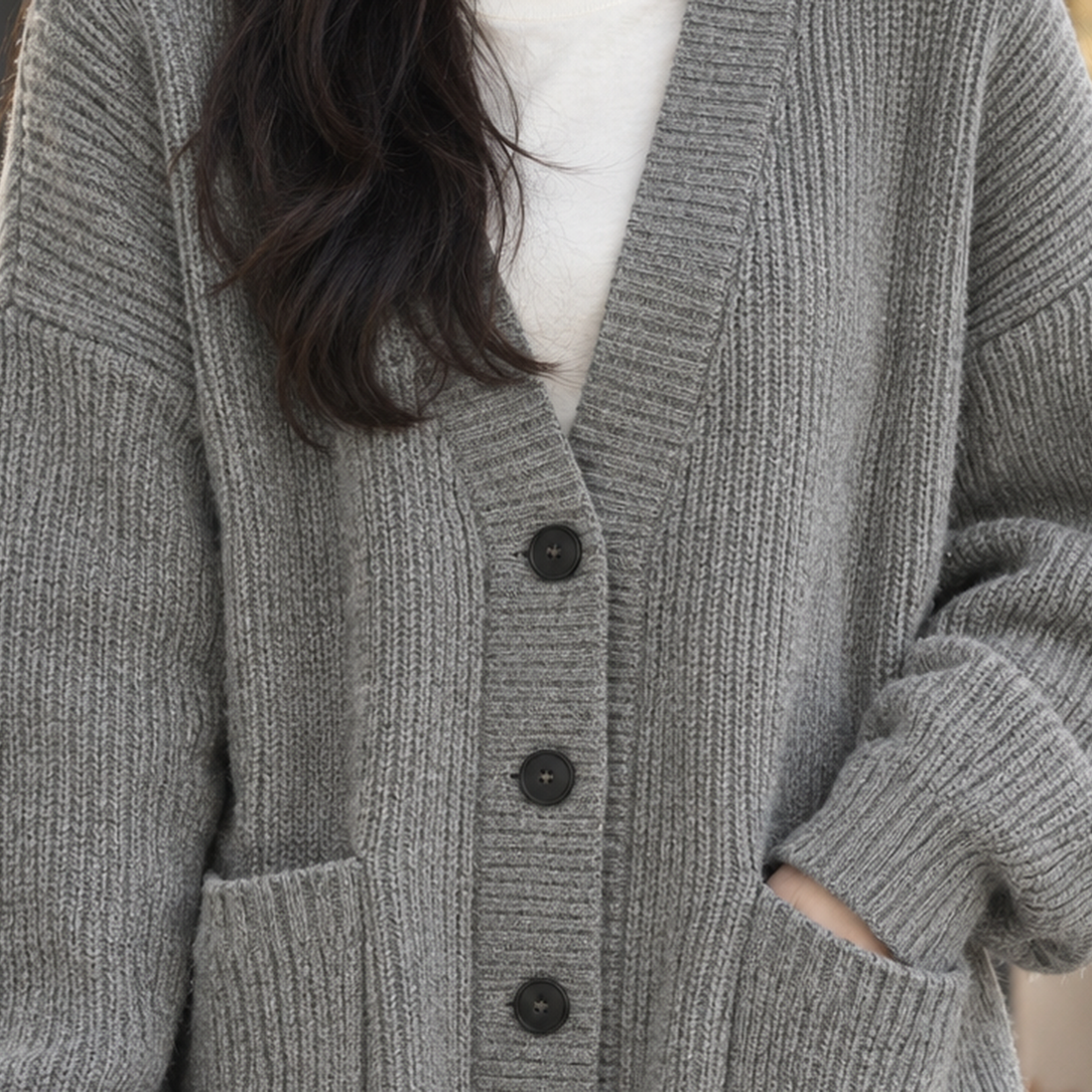 Lauren-Elise Ribbed Cardigan - Lead Product Detail