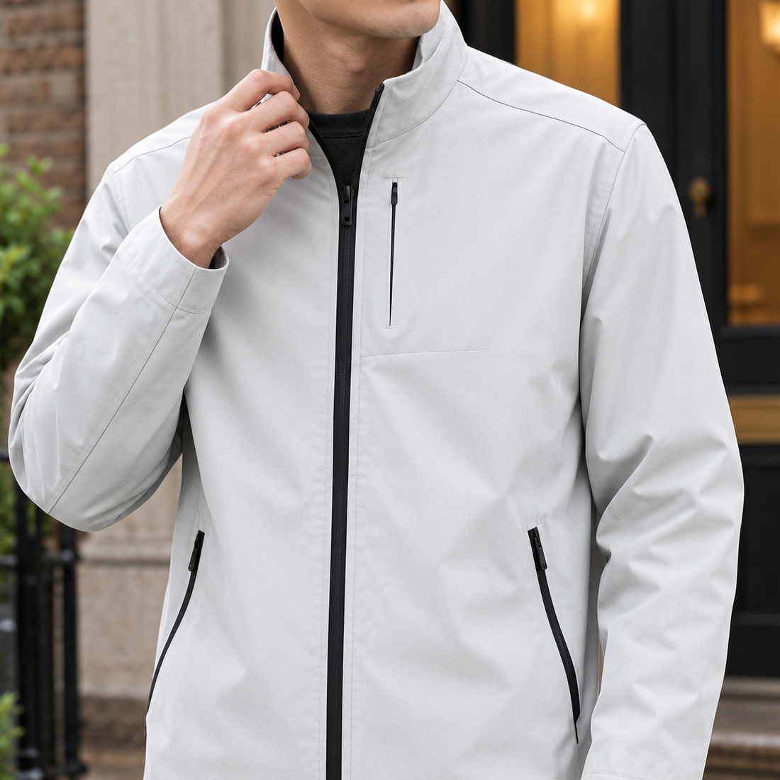 Lothaire Zip Jacket - Lead Product Detail