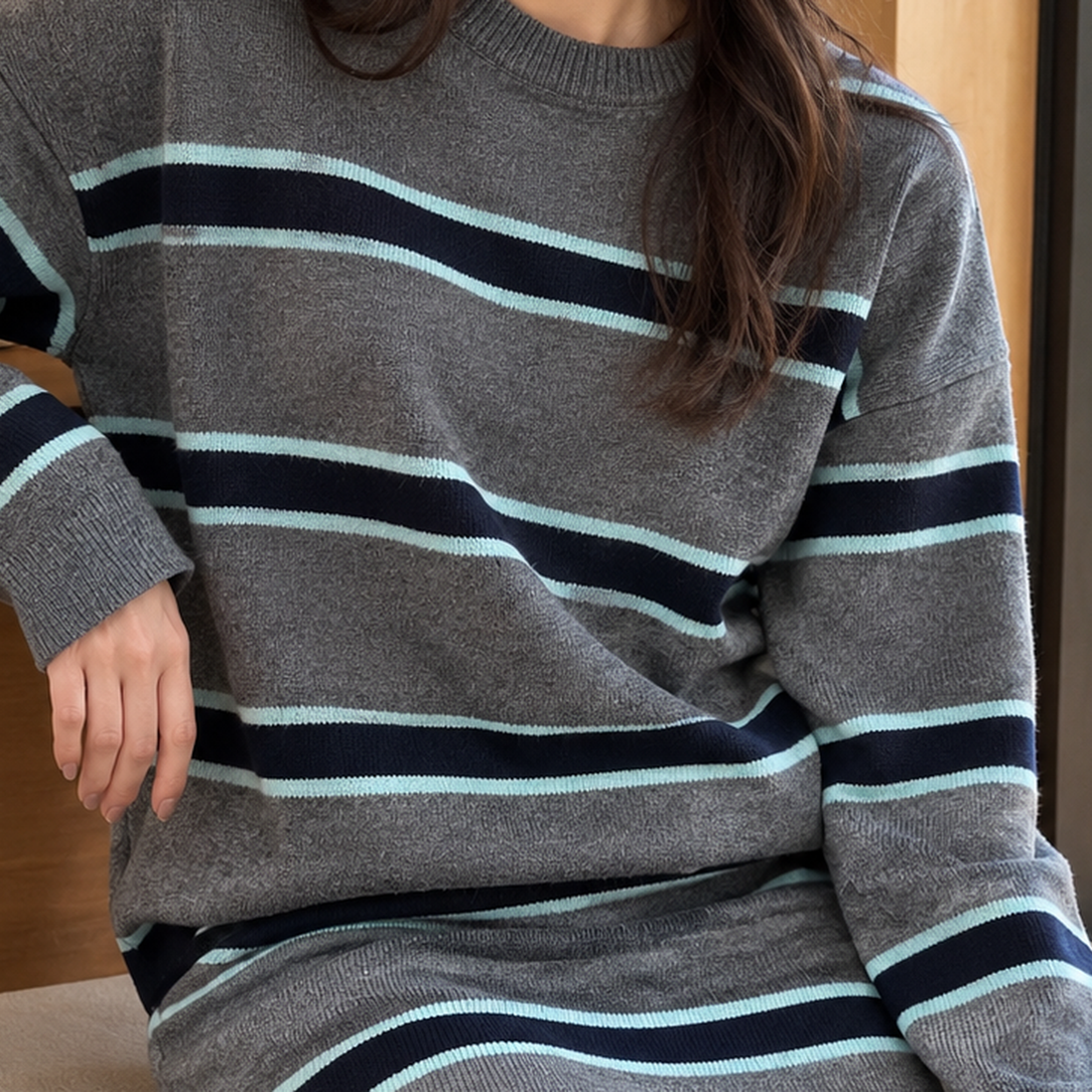 Sibylla-Lane Striped Knit Set - Lead Product Detail
