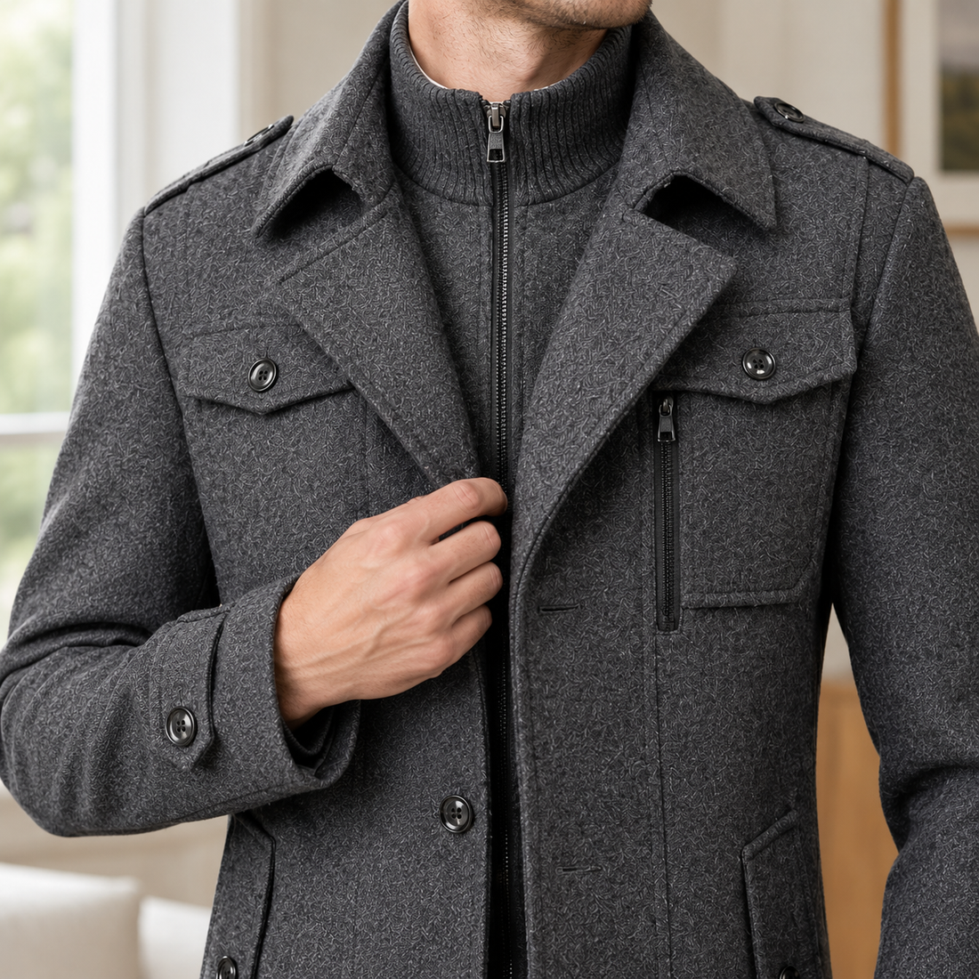 Reece Military Jacket - Lead Product Detail