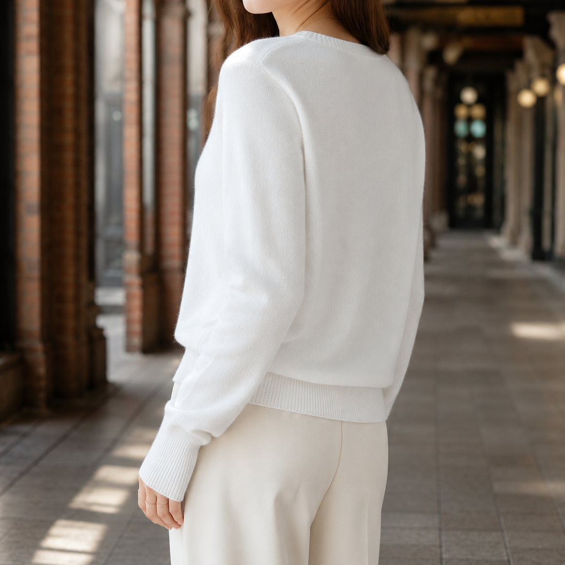 Livia Cashmere Sweater - Lead Alternate View