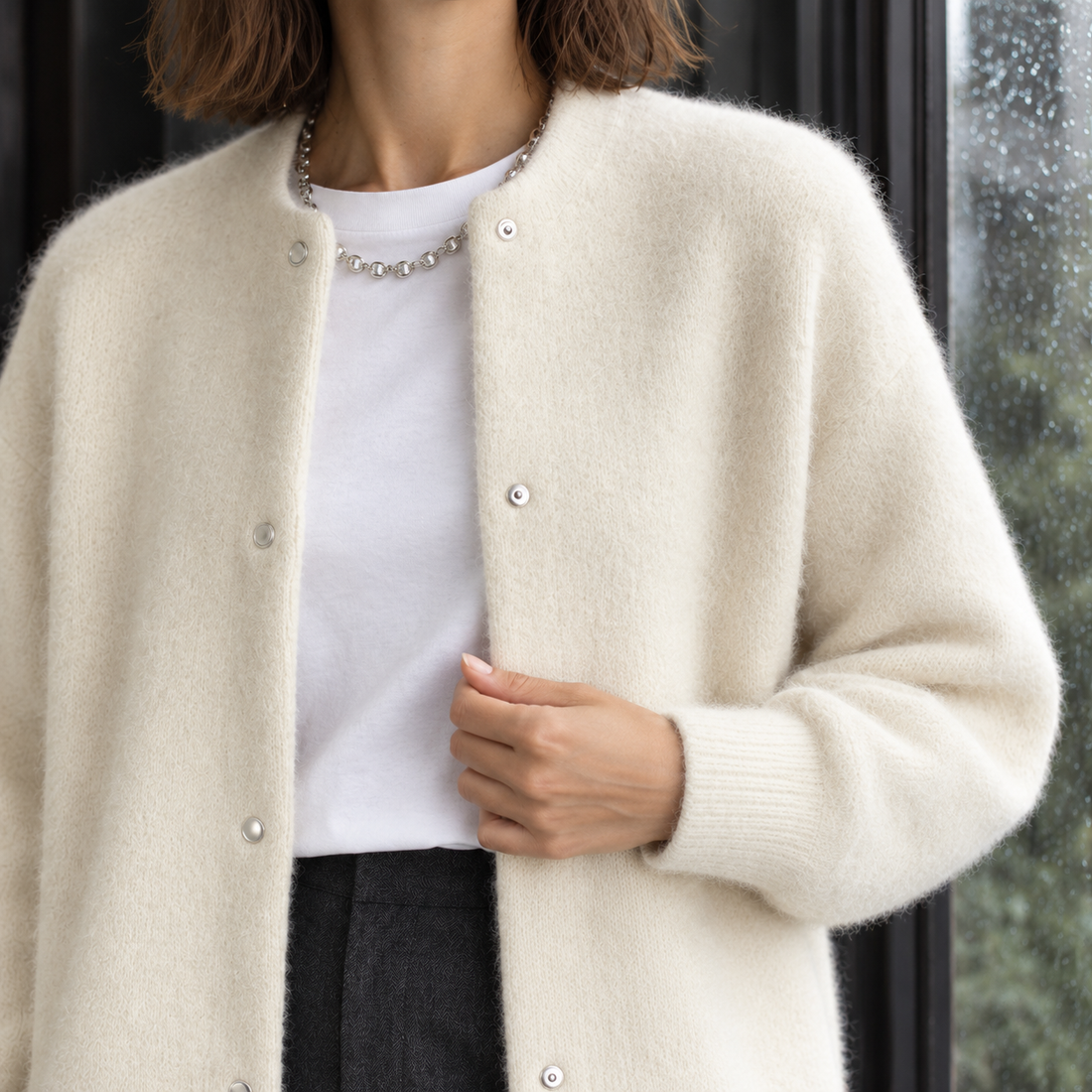 Teresa Brushed Cardigan - Lead Product Detail