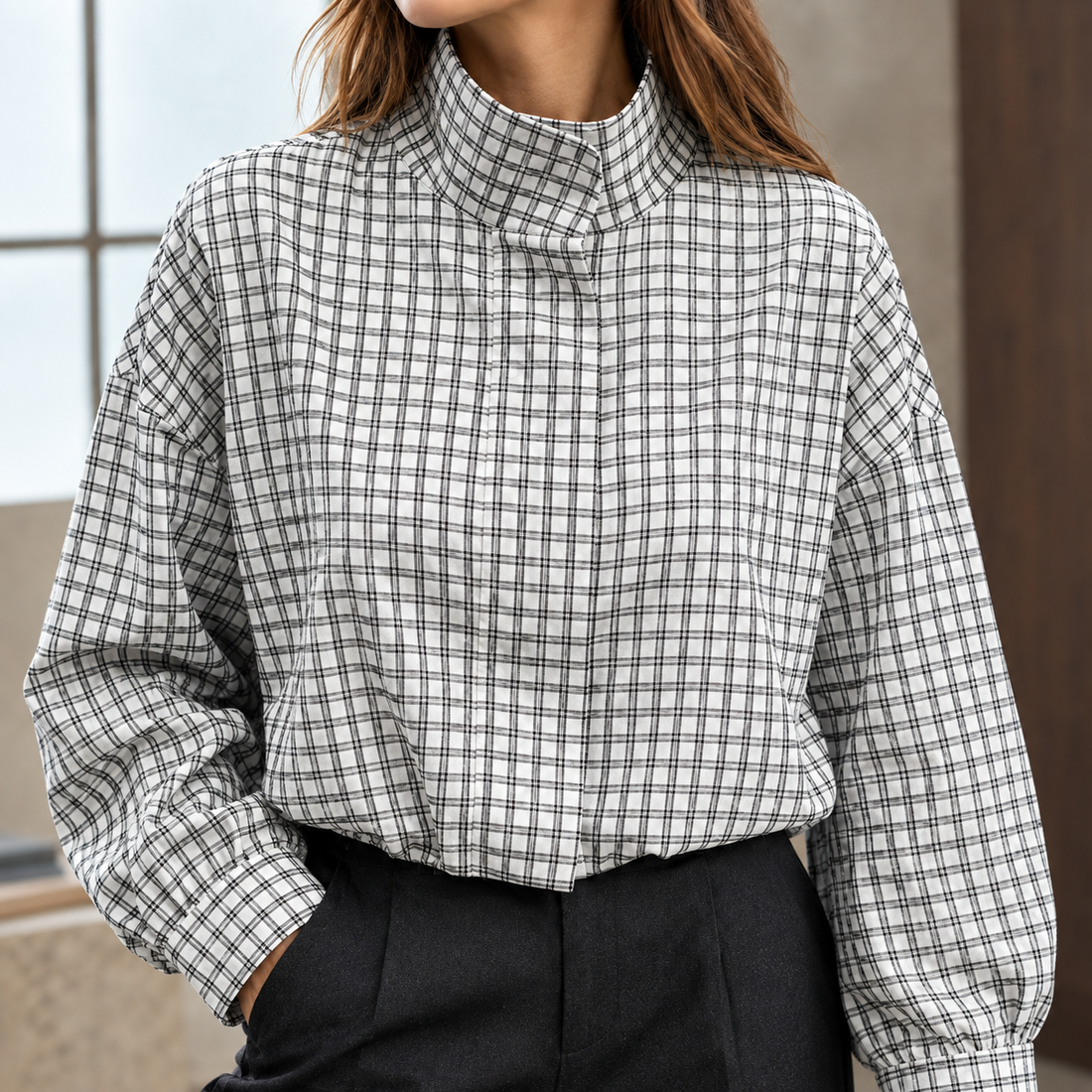 Victoria-Rose Plaid Overshirt - Lead Product Detail