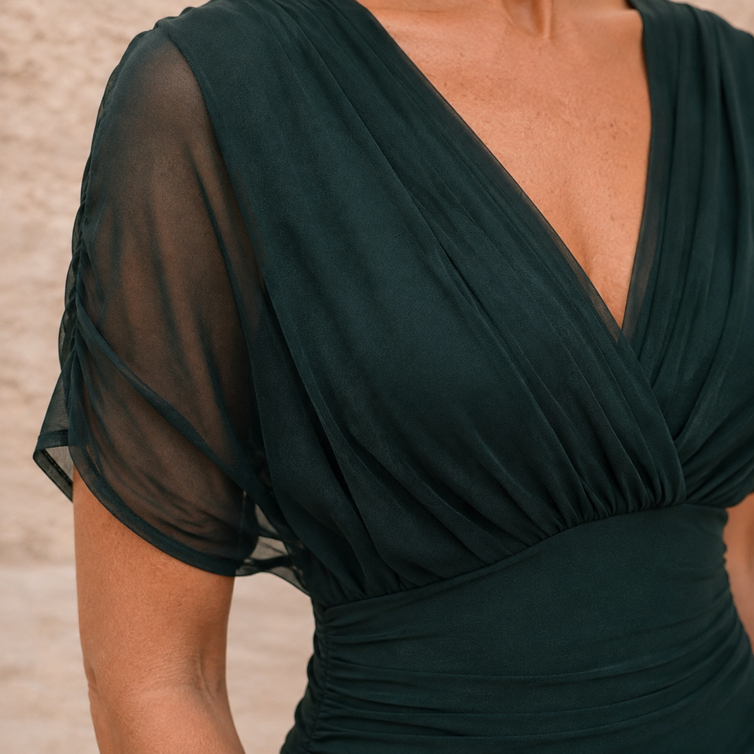 Valeria-Rose Draped Maxi Dress - Lead Product Detail