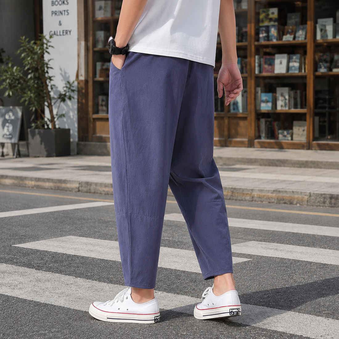 Pascal Relaxed Capri Pants - Lead Alternate View