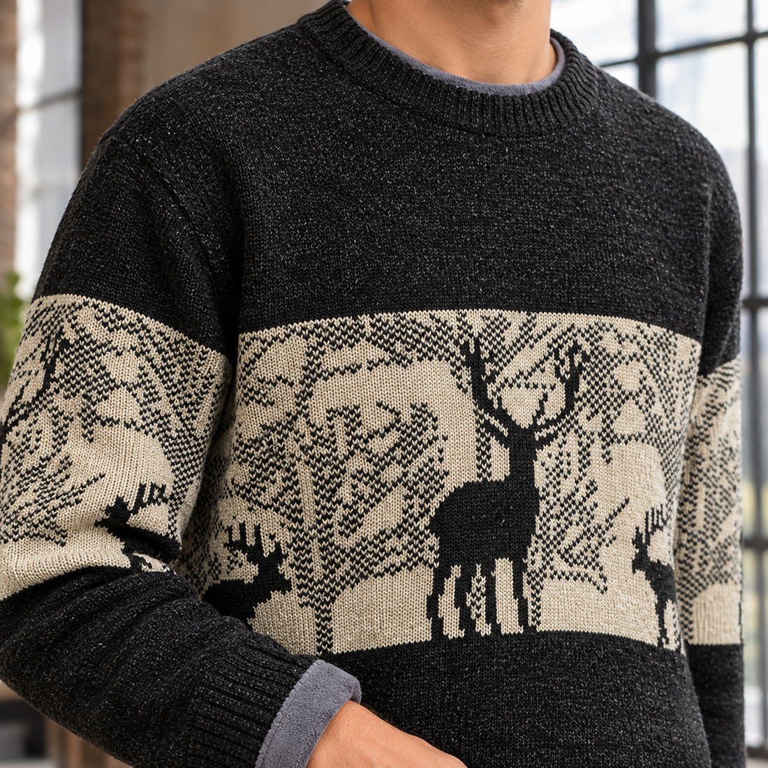 Ennis Crew Neck Sweater - Lead Product Detail