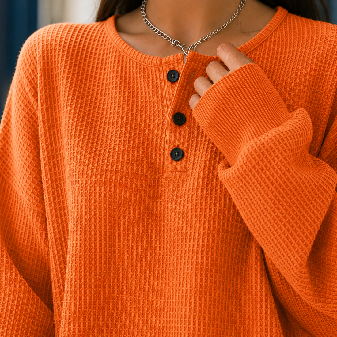 Bernadette Waffle Sweater - Lead Product Detail