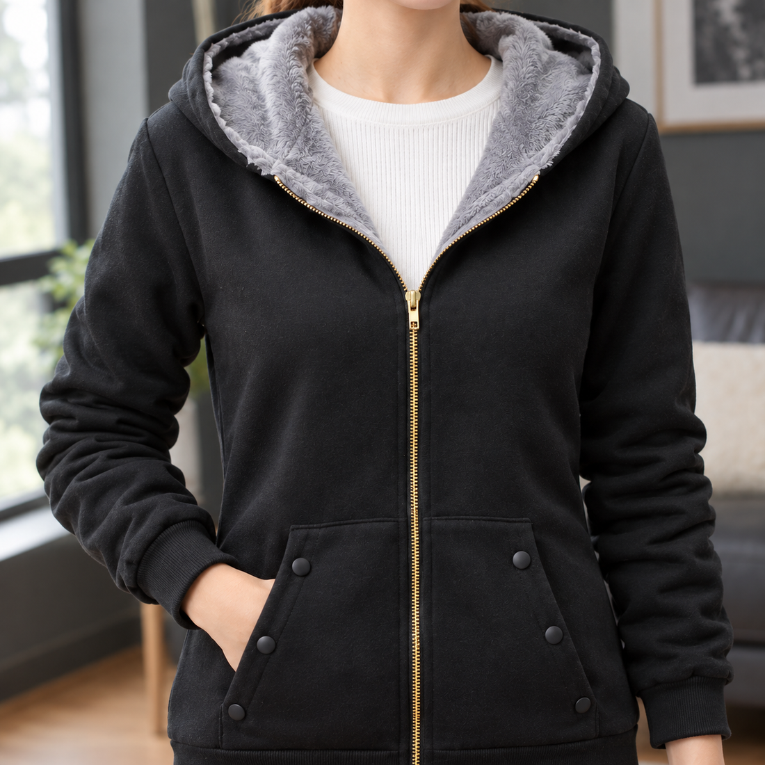 Joanna Hooded Jacket - Lead Product Detail