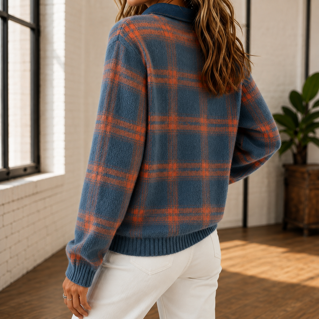 Francesca Plaid Sweater - Lead Alternate View