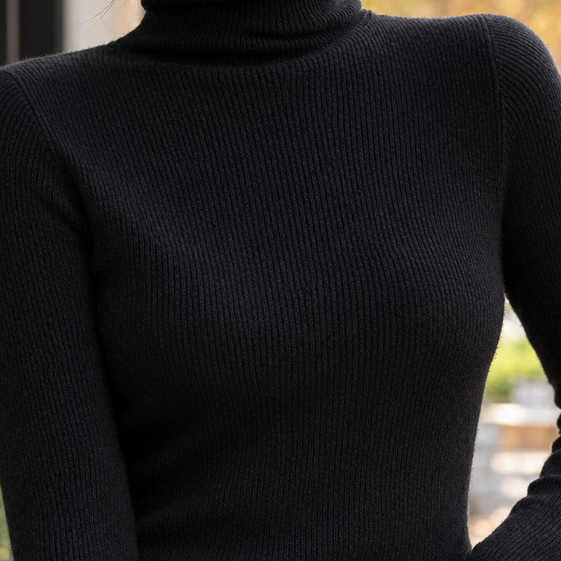 Agnes-Grace Ribbed Turtleneck Sweater - Lead Product Detail
