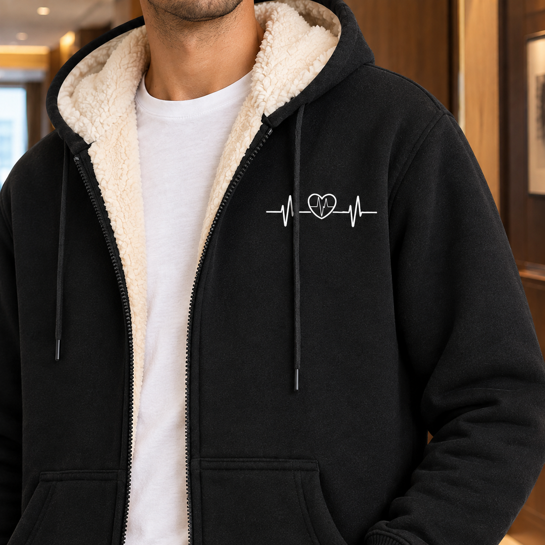 Gaultier Fleece-Lined Hoodie - Lead Product Detail